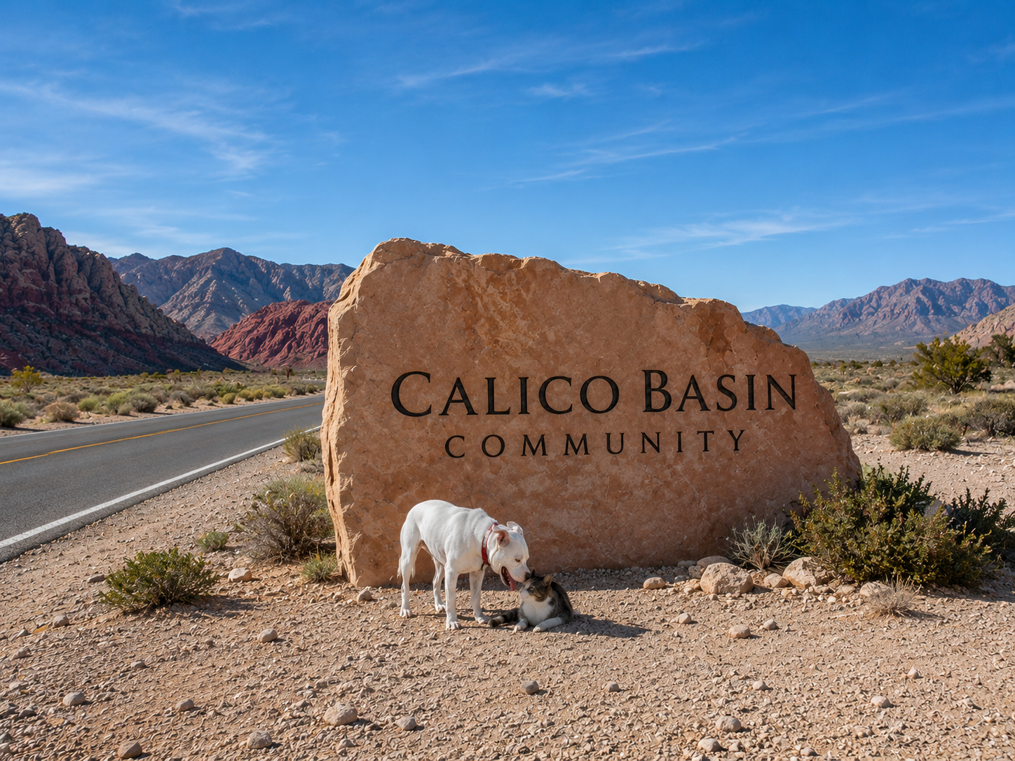 Calico Basin community entrance near Red Rock Canyon