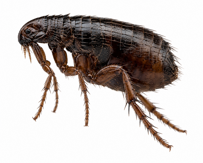 Fleas pest identification